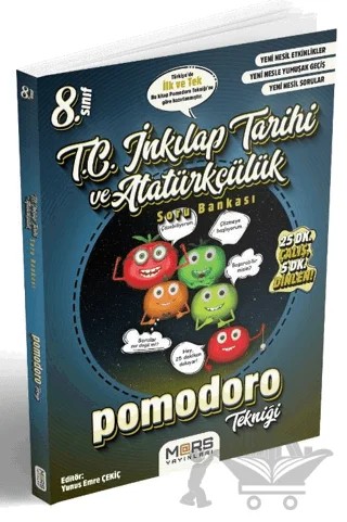 8. Sınıf T.C. İnkılap Tarihi ve Atatürkçülük Pomodoro Soru Bankası – Kolektif – Mars Yayınları kitap kapağı