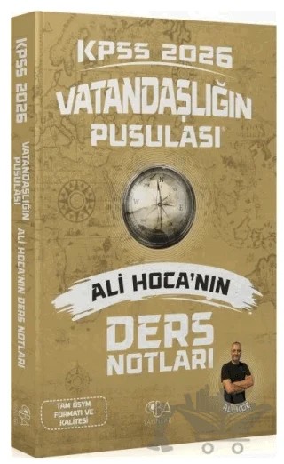 2026 KPSS Vatandaşlık Vatandaşlığın Pusulası Ders Notları – Ali Koç – CBA Akademi kitap kapağı