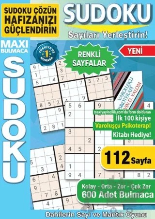 Maxi Sudoku Bulmaca 19 – Bertan Kodamanoğlu – Maxi Yayıncılık kitap kapağı