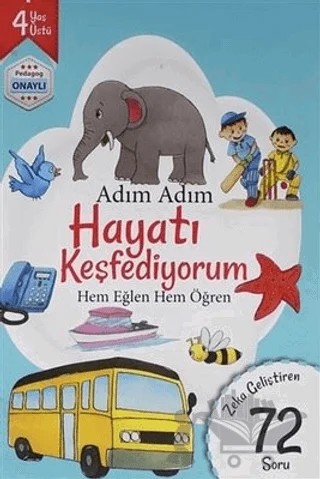 Adım Adım Hayatı Keşfediyorum 4 Yaş - Zeka Geliştiren 72 Soru – Kolektif – Revzen Kitap kitap kapağı