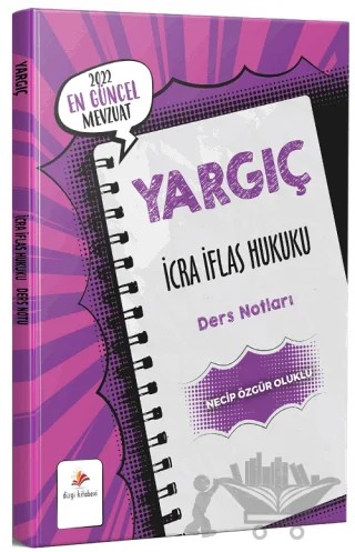 2022 Yargıç İcra İflas Hukuku Ders Notları – Necip Özgür Oluklu – Dizgi Kitap kitap kapağı
