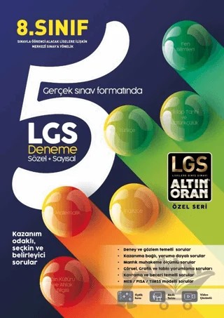 Lgs 5 Sözel - 5 Sayısal Deneme – Kolektif – Borealis Yayıncılık kitap kapağı