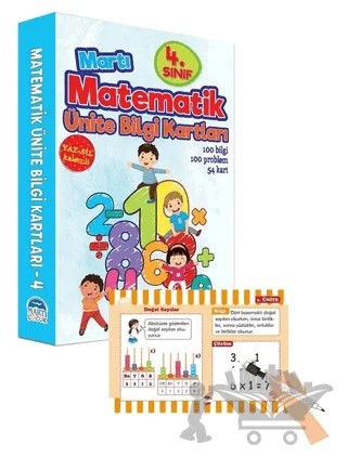 4. Sınıf Matematik Ünite Bilgi Kartları - Yaz Sil Kalemli – Emine Sevgi Özen – Martı Çocuk Yayınları kitap kapağı