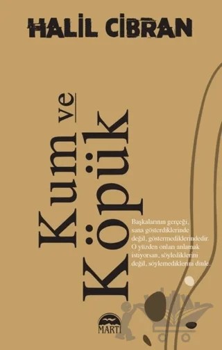 Kum ve Köpük – Halil Cibran – Martı Yayınları kitap kapağı