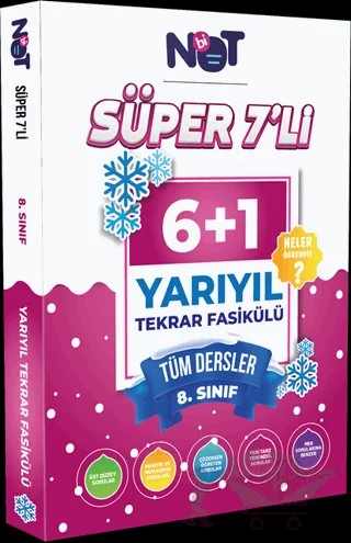 8. Sınıf Tüm Dersler Süper 7'li Yarıyıl Tekrar Fasikülü – Kolektif – Bi Not Yayınları kitap kapağı