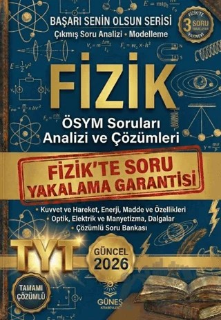2026 Fizik ÖSYM Soruları Analizi ve Çözümleri – Kolektif – Güneş Kitabevleri Yayınları kitap kapağı