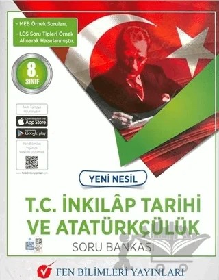 8. Sınıf Yeni Nesil İnkılap Tarihi ve Atatürkçülük Soru Bankası – Kolektif – Fen Bilimleri Yayınları kitap kapağı