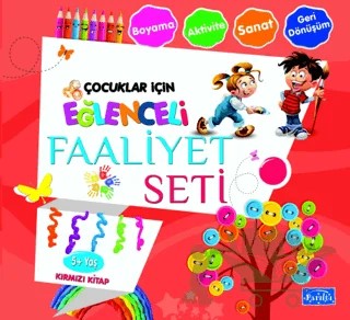 Eğlenceli Faaliyet Seti Kırmızı Kitap – 5 Yaş Üzeri – Kolektif – Parıltı Yayınları kitap kapağı
