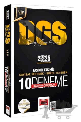 2025 DGS Vip Tamamı Çözümlü Sayısal-Sözel Yetenek Fasikül Fasikül 10 Deneme – Kolektif – Yargı Yayınevi kitap kapağı