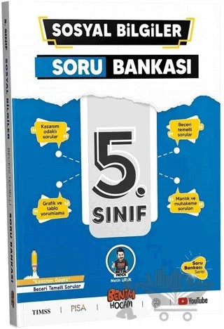 5. Sınıf Sosyal Bilgiler Soru Bankası – Metin Uruk – Benim Hocam Yayınları kitap kapağı