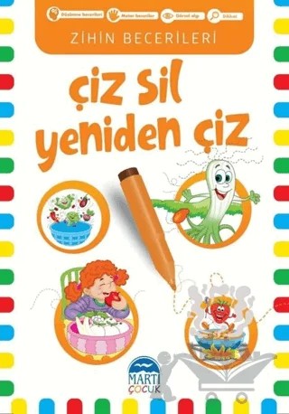 Çiz Sil Yeniden Çiz (Turuncu Kitap) – Kolektif – Martı Çocuk Yayınları kitap kapağı