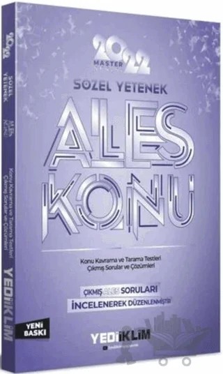 2022 Master Serisi ALES Sözel Yetenek Konu Anlatımı – Kolektif – Yediiklim Yayınları kitap kapağı
