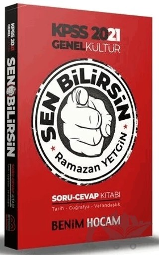 KPSS 2021 Genel Kültür Sen Bilirsin Tarih Coğrafya Vatandaşlık Soru Cevap Kitabı – Ramazan Yetgin – Benim Hocam Yayınları kitap kapağı