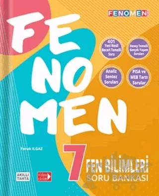 7. Sınıf Fen Bilimleri Fenomen Soru Bankası – Ali Aydın – Fenomen Yayınları kitap kapağı