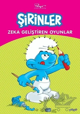 Zeka Geliştiren Oyunlar - Şirinler – Kolektif – Pogo Çocuk kitap kapağı