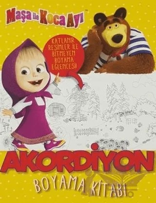 Maşa ile Koca Ayı Akordiyon Boyama Kitabı – Kolektif – Doğan Egmont Yayıncılık kitap kapağı