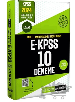 2024 E-KPSS Tamamı Çözümlü 10 Deneme (Lisans) – Kolektif – Pegem Akademi Yayıncılık kitap kapağı