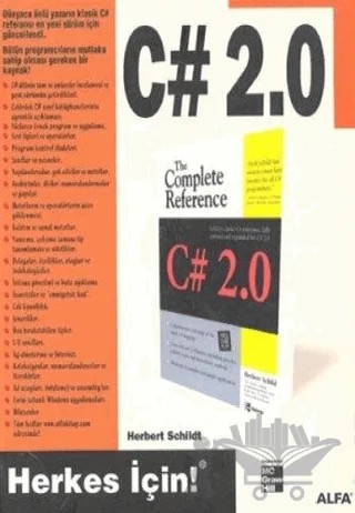 Herkes İçin C# 2.0 – Herbert Schildt – Alfa Yayınları kitap kapağı
