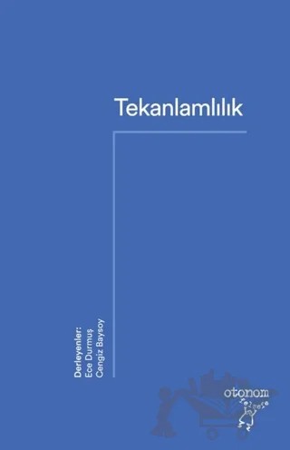 Tekanlamlılık – Cengiz Baysoy, Ece Durmuş – Otonom Yayıncılık kitap kapağı