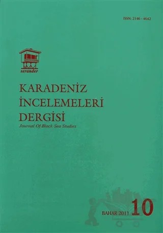 Uluslararası Karadeniz İncelemeleri Dergisi / İnternational Journal Of Black Sea Studies Sayı: 10 – Serander Yayınları kitap kapağı