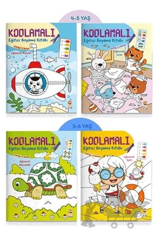 Kodlamalı Eğitici Boyama Kitabı 4-6 Yaş (4 Kitap Takım) – Kolektif – Sincap Kitap kitap kapağı