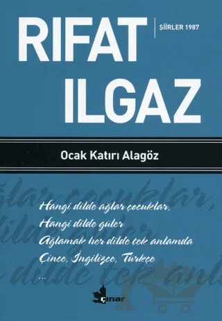 Ocak Katırı Alagöz - Şiirler 1987 – Rıfat Ilgaz – Çınar Yayınları kitap kapağı