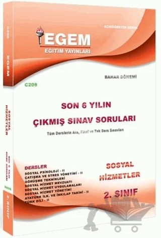 2. Sınıf Sosyal Hizmetler Son 6 Yılın Çıkmış Sınav Soruları - Kod C208 – Kolektif – Egem Eğitim Yayınları kitap kapağı