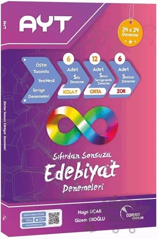 AYT Edebiyat Sıfırdan Sonsuza Deneme – Hayri Uçar, Gizem Eroğlu – Doktrin Yayınları kitap kapağı