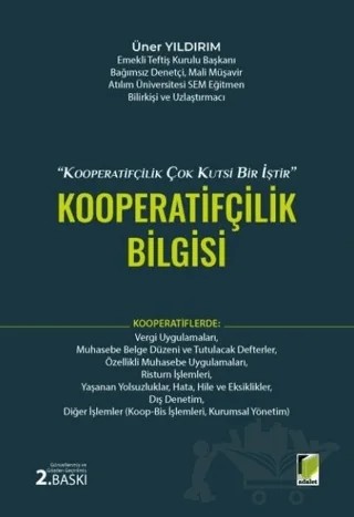1163 Sayılı Kooperatifler Kanunu Işığında, Kooperatifçilik Bilgisi – Üner Yıldırım – Adalet Yayınevi kitap kapağı
