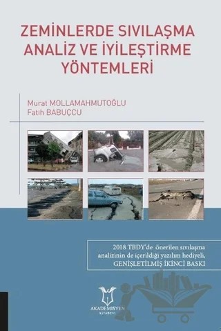 Zeminlerde Sıvılaşma Analiz ve İyileştirme Yöntemleri – Fatih Babuçcu, Murat Mollamahmutoğlu – Akademisyen Kitabevi kitap kapağı