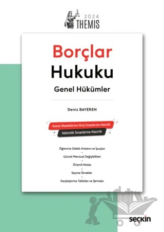 THEMIS – Borçlar Hukuku Genel Hükümler – Konu Anlatımı – Deniz Bayeren – Seçkin Yayıncılık kitap kapağı