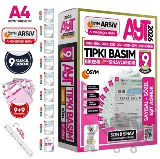 2026 AYT (Sayısal-Sözel-Eşit Ağırlık) ÖSYM Çıkmış Soru Tıpkı Basım 9'lu Deneme Paketi – Kolektif – Karakutu Yayın kitap kapağı
