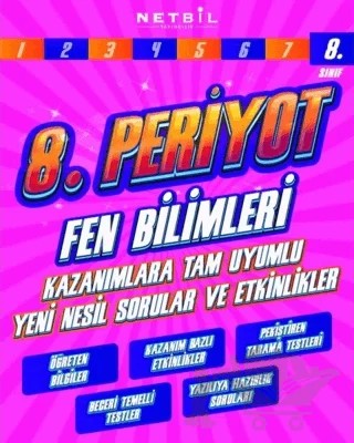 8. Sınıf Fen Bilimleri 8. Periyot Soru Bankası – Kolektif – Netbil Yayıncılık kitap kapağı