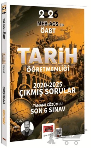 2026 MEB-AGS ÖABT Tarih Öğretmenliği Tamamı Çözümlü Son 6 Sınav Çıkmış Sorular – Mustafa Özdemir – Yargı Yayınevi kitap kapağı