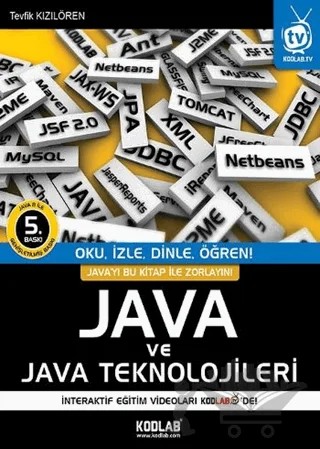 Java ve Java Teknolojileri – Tevfik Kızılören – Kodlab Yayın Dağıtım kitap kapağı