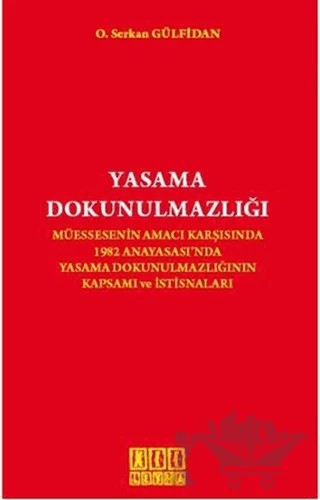Yasama Dokunulmazlığı – Osman Serkan Gülfidan – On İki Levha Yayınları kitap kapağı