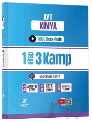 Meschemy Kimya AYT Kimya 1 Kitap 3 Kamp Video Ders Kitabı – Mesut Uğurdoğan – Zeduva Yayınları kitap kapağı