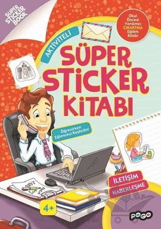 Süper Sticker - İletişim Haberleşme – Kolektif – Pogo Çocuk kitap kapağı