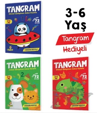 3-6 Yaş Tangram Dikkat Geliştirme Seti – Kolektif – Mucit Karınca kitap kapağı