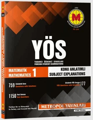 YÖS Matematik - 1 Konu Anlatımlı – Kolektif – Metropol Yayınları kitap kapağı