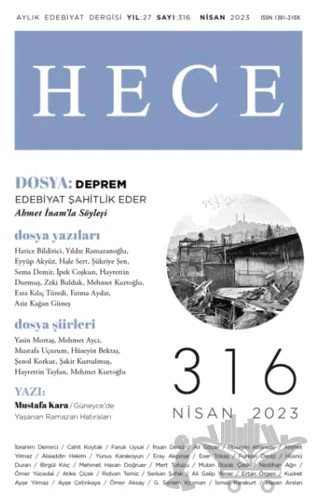 Hece Dergisi - Sayı 316 Nisan 2023 – Hece Dergisi kitap kapağı