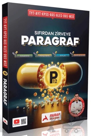 P12 Sıfırdan Zirveye Paragraf Soru Bankası – Enes Avcı – Paraf Akademi kitap kapağı