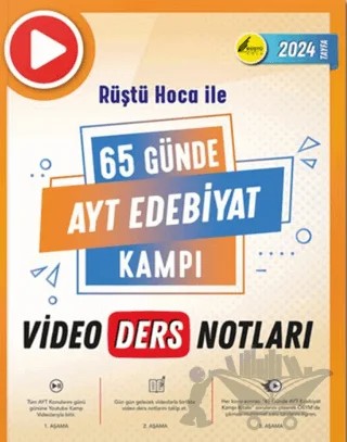 65 Günde AYT Edebiyat Video Ders Notları – Rüştü Hoca – Tonguç Akademi kitap kapağı