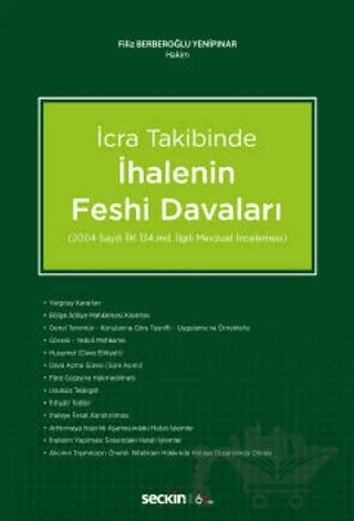 İcra Takibinde İhalenin Feshi Davaları – Filiz Berberoğlu Yenipınar – Seçkin Yayıncılık kitap kapağı