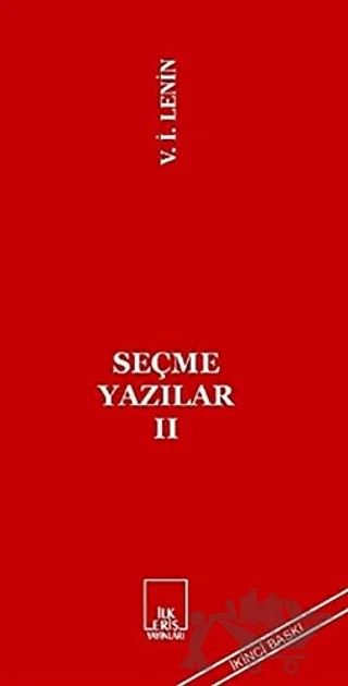 Seçme Yazılar 2 – Vladimir Ilyiç Lenin – İlkeriş Yayınları kitap kapağı
