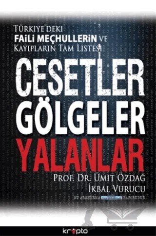 Cesetler Gölgeler Yalanlar – İkbal Vurucu, Ümit Özdağ – Kripto Basım Yayın kitap kapağı