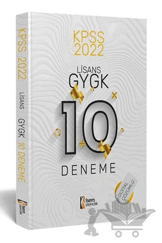 2022 KPSS Lisans GYGK Dijital Çözümlü 10 Deneme – Kolektif – İSEM Yayıncılık kitap kapağı