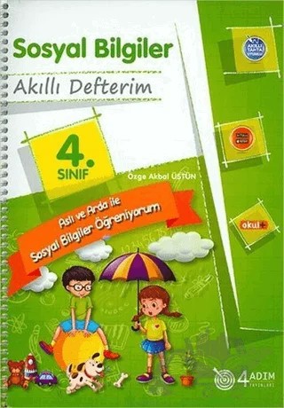4. Sınıf Sosyal Bilgiler Akıllı Defterim – Kolektif – 4 Adım Yayınları kitap kapağı