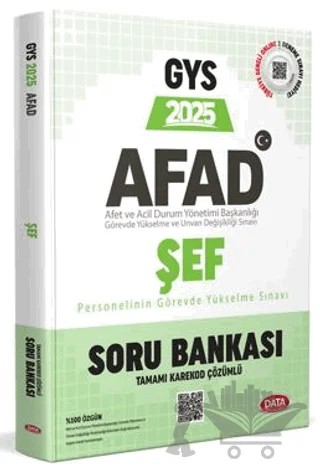 AFAD Şef GYS Soru Bankası - Karekod Çözümlü – Kollektif – Data Yayınları kitap kapağı