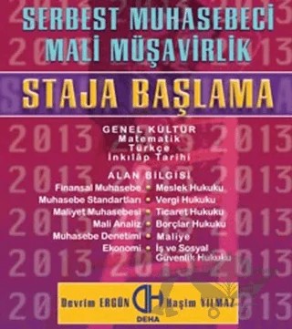 2013 Serbest Muhasebeci Mali Müşavirlik Staja Başlama – Devrim Ergün, Haşim Yılmaz – Derin Yayınları kitap kapağı